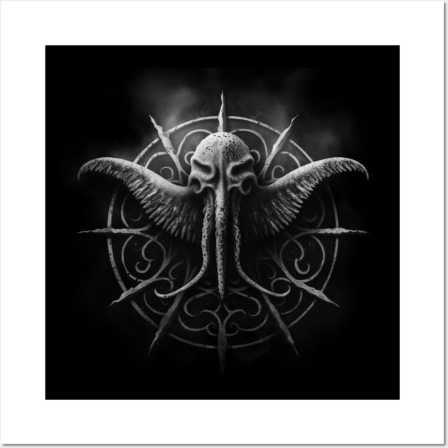 Old Once Cthulhu Ftaghn God Wall Art by SzlagRPG